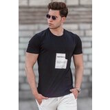 Madmext Men's Printed Black T-Shirt 5271 Cene
