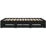 vidaXL Okvir kreveta s ladicama crni 160x200 cm konstruirano drvo | shoptok.hr