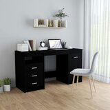Maison Chic Pisalna miza - pisarniška miza - Računalniška miza črna 140x50x76 cm iverna plošča, (21785620) | Shoptok.si