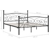  Okvir za krevet s podnicama crni metalni 180 x 200 cm | Eponuda.ba