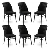 Hanah home Set od 6 trpezarijskih stolica Flex Cappuccino - crne boje | Eponuda.ba