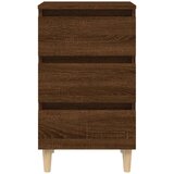  Noćni ormarić s drvenim nogama smeđi hrast 40 x 35 x 69 cm | shoptok.hr