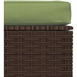  Vrtni tabure s jastukom smeđi 70 x 70 x 30 cm od poliratana | shoptok.hr