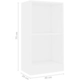  Polica za knjige bijela 40 x 24 x 75 cm od konstruiranog drva | shoptok.hr