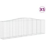  Lučne gabionske košare 5 kom 400x50x120/140cm pocinčano željezo | shoptok.hr