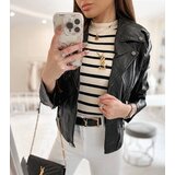 Gemre Black faux leather biker jacket Tricia | shoptok.hr