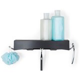 Compactor Črna stenska samolepilna polica Clever Flip Shower Shelf Cene