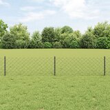 vidaXL Ograda od lančane veze s 10 U postova Siva 0.4x10 m Čelik Cijene