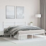  Metalni okvir za krevet s uzglavljem bijeli 160x200 cm | shoptok.hr