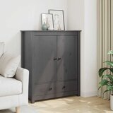  Visoka komoda siva 83 x 41,5 x 100 cm od masivne borovine | Eponuda.ba