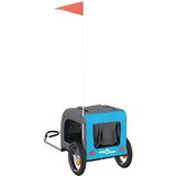 Prikolica za bicikl za ljubimce plavo-siva od tkanine i željeza | shoptok.hr