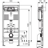 Tece 9300302 Profil podometni splakovalnik za WC školjko | Shoptok.si