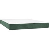 vidaXL Krevet s oprugama i madracem tamnozeleni 140x190 cm baršunasti | shoptok.hr