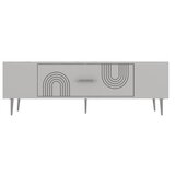 Hanah home tv polica Dekol2 white silver