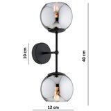 Brilagi Zidna lampa DIOR 2xE27/60W/230V crna/dimno siva | Eponuda.com