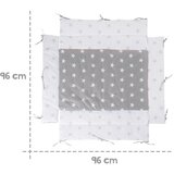 Roba Bijela/siva ograda za dječji krevet od mješavine pamuka 96 cm Little Stars – | shoptok.hr