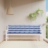 vidaXL Blazina za vrtno klop 2 kosa modro bele črte 200x50x7 cm blago Cene