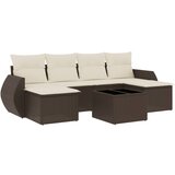 Maison Chic Seti vrtnega pohištva - Vrtna garnitura - Vrtni pohištvo set 7-delna z blazinami rjav poli ratan, (21801255) | Shoptok.si