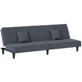 Maison Chic Raztegljiv kavč - Raztegljivi divan temno siv žamet, (21728153) Cene