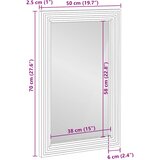  Kupaonsko ogledalo smeđe 50x70x3 cm Puno drvo Mango | shoptok.hr