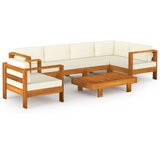  Vrtni set za sjedenje s jastucima, 7 dijelova, 100 x 60 cm, akacija | shoptok.hr