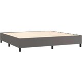 vidaXL Krevet s oprugama i madracem sivi 200x200 cm od umjetne kože | shoptok.hr