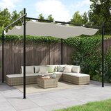  Pergola s pomičnim krovom krem 295 x 292 x 230 cm Cijene