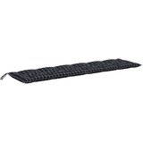  Jastuci za vrtnu klupu crni karirani 2 kom 150x50x7 cm tkanina | shoptok.hr