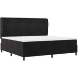  s opruga kutije s uzglavljem Crna 200 x 200 cm Baršun | shoptok.hr