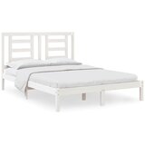 The Living Store Posteljni okvir bel iz trdne borovine 140x200 cm - Posteljni Okvir, (21527796) | Shoptok.si