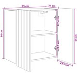  Ormar za montažu na zid Siva Sonoma 59 x 31 x 64 cm | shoptok.hr