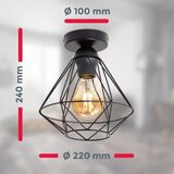  plafonsko svetlo 1xE27/40W/230V crne boje | Eponuda.com