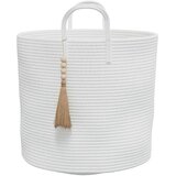  Košara za pohranu bijela Ø40x35 cm pamučna | Shoptok.si