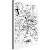  Slika - City Plan: Poznan (1 Part) Vertical 20x30 Na talijanskom platnu | shoptok.hr