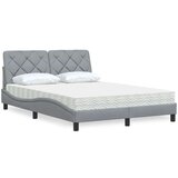 vidaXL Krevet s madracem svjetlosivi 120 x 200 cm od tkanine | shoptok.hr