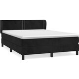 vidaXL Box spring postelja z vzmetnico črna 140x200 cm žamet, (20894177) Cene
