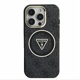 Guess IML 4G Glitter and Triangle Logo MagSafe Zadní Kryt pro iPhone 16 Pro Black Ovitek za telefon Vijolična | Shoptok.si