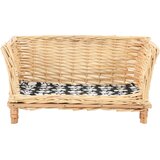  Košara za pse s jastukom 50 x 33 x 30 cm od prirodne vrbe | shoptok.hr