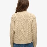 Superdry ženski džemper aran cable knit polo | ePonuda.com