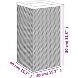 Sadilica crna 40 x 40 x 80 cm od poliratana | shoptok.hr