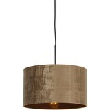 QAZQA Sodobna viseča svetilka črna z rjavim odtenkom 35 cm - Combi | Shoptok.si
