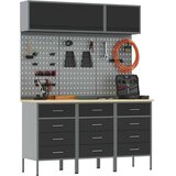  Set radnih ormarića s ladicama s pohranom 8 kom. Crna | shoptok.hr