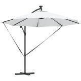 vidaXL Kantaliv dežnik z bananom Peščena 294 x 294 x 248 cm | Shoptok.si