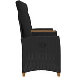 Rekreativna klupa s stolom Crna 126 x 65 x 112 cm poliratan | Eponuda.com