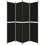  Paravan 4-delni 200x220 cm črno blago, (5000155988) | Shoptok.si