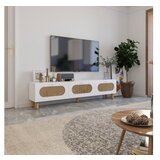 Hanah home tv polica elena white rattan | ePonuda.com