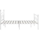  Za krevet s podnicama bijeli metalni 180 x 200 cm | shoptok.hr