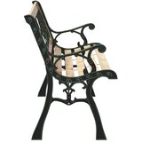  Vrtna klupa s jastukom Smeđa 116 x 54 x 73 cm boja drva | shoptok.hr