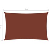 vidaXL Senčno jadro oksford blago pravokotno 6x8 m terakota | Shoptok.si