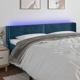  LED uzglavlje tamnoplavo 183x16x78/88 cm baršunasto | shoptok.hr